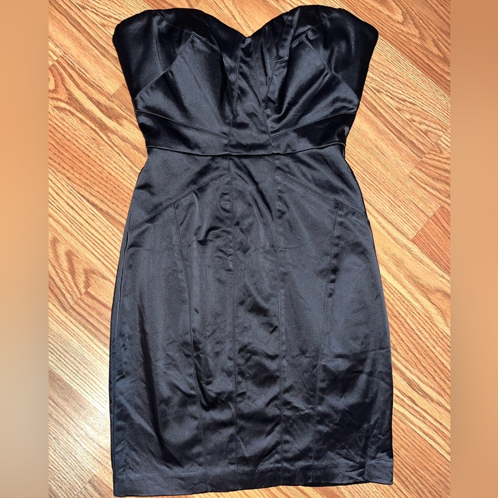 Elegant Black Satin Dress